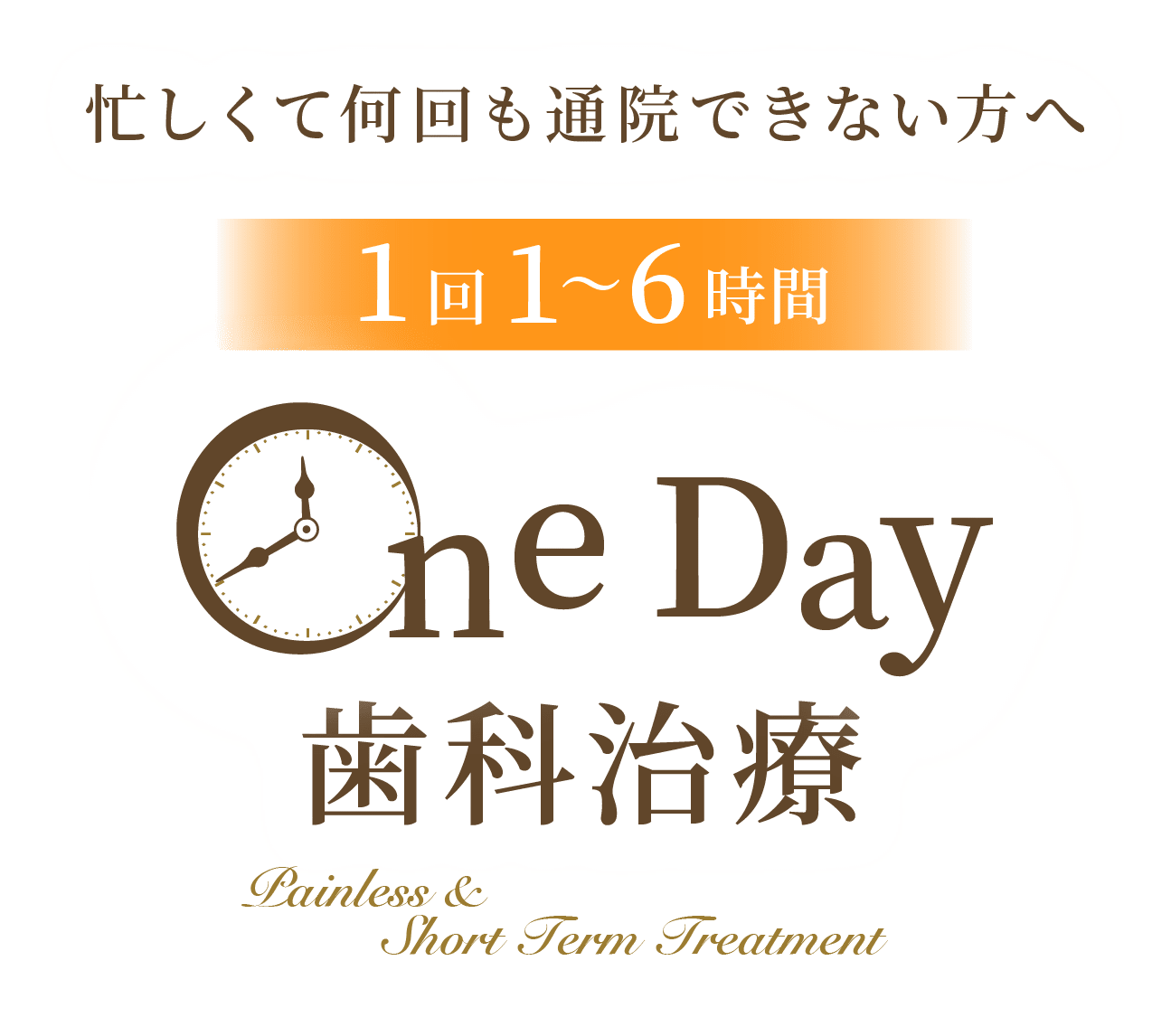 忙しくて何回も通院できない方へ 短期集中歯科治療
